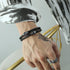 Totenkopf skull lederarmband herren damen leather bracelet skeleton uniqal